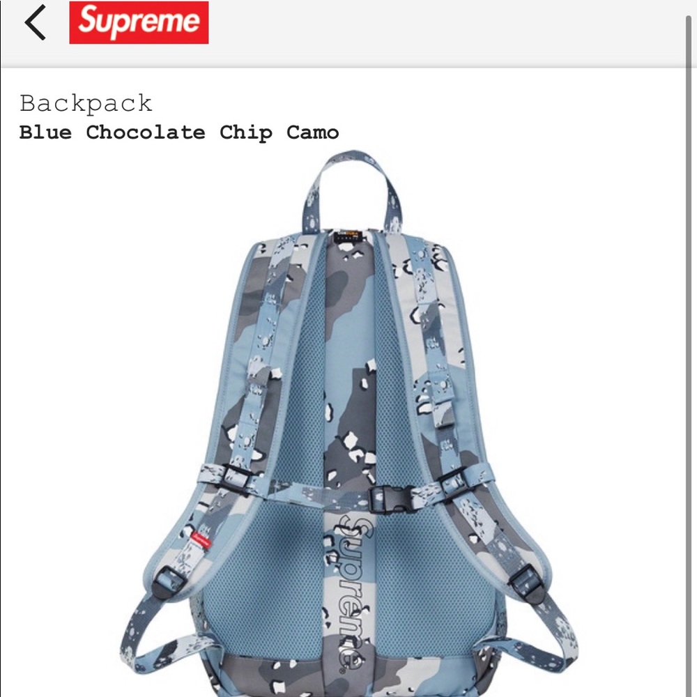 SOLD OUT!! NEW SS20 Supreme blue camo backpack - Picture 5 of 5